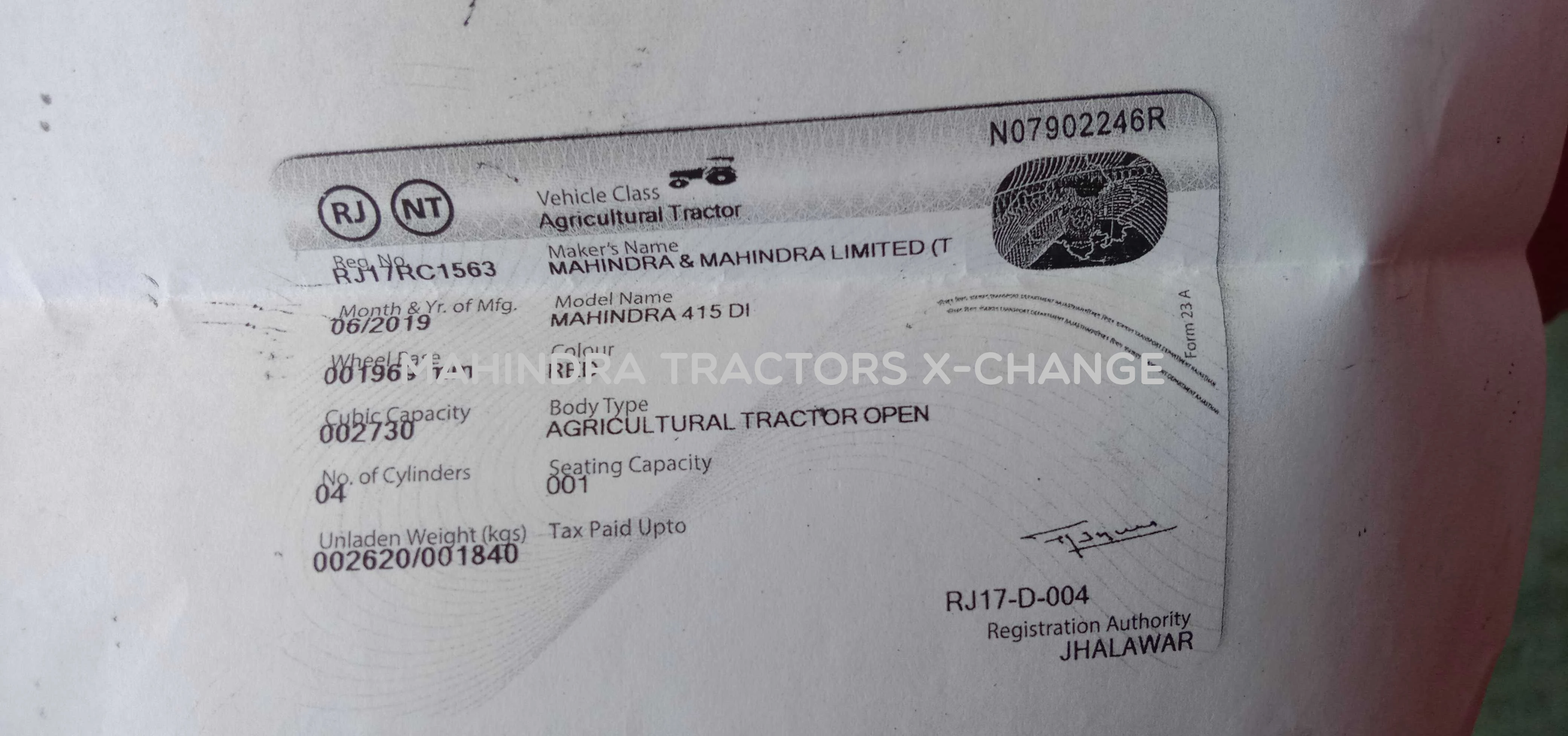 2019 Mahindra 415 DI-3