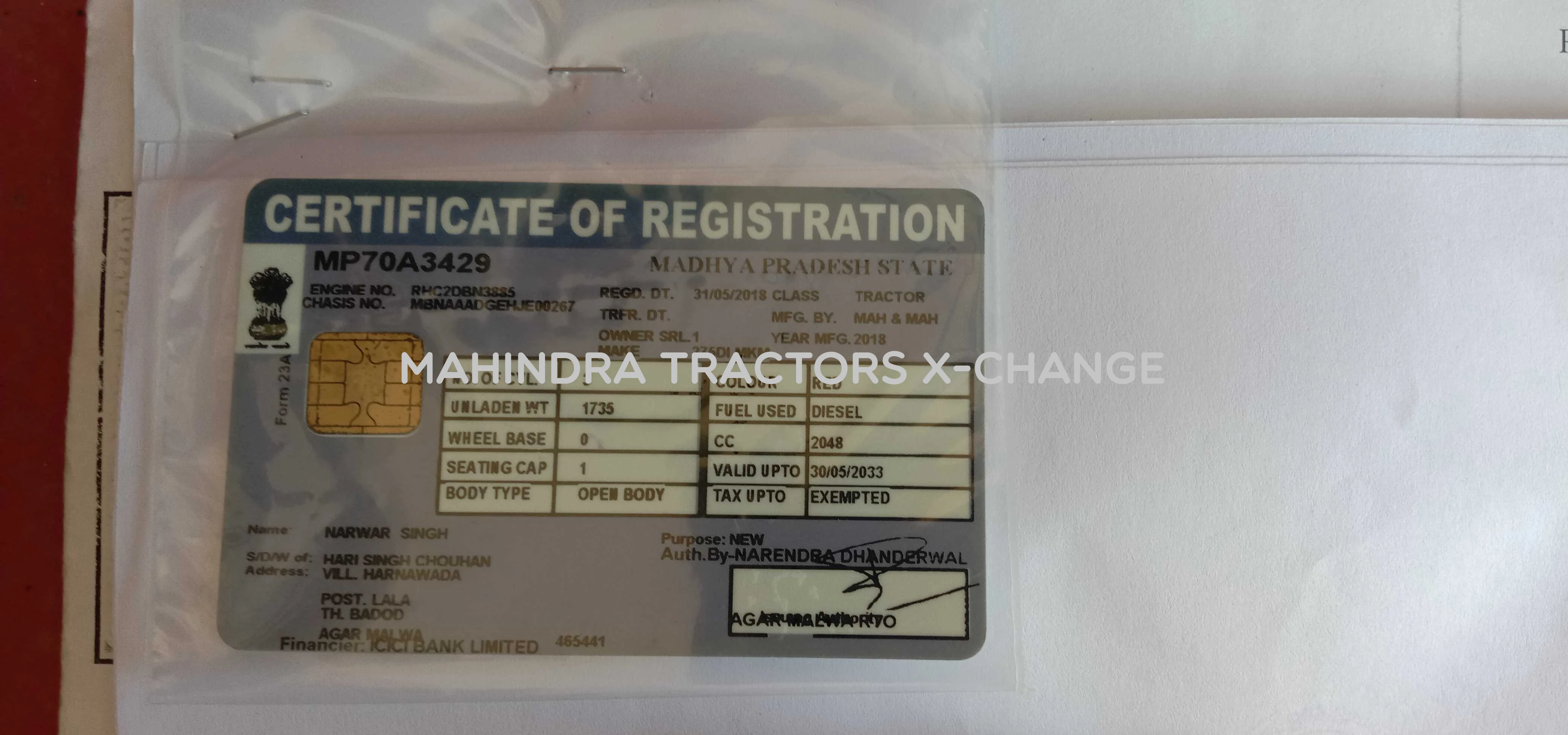 2018 Mahindra 275 DI TU-3