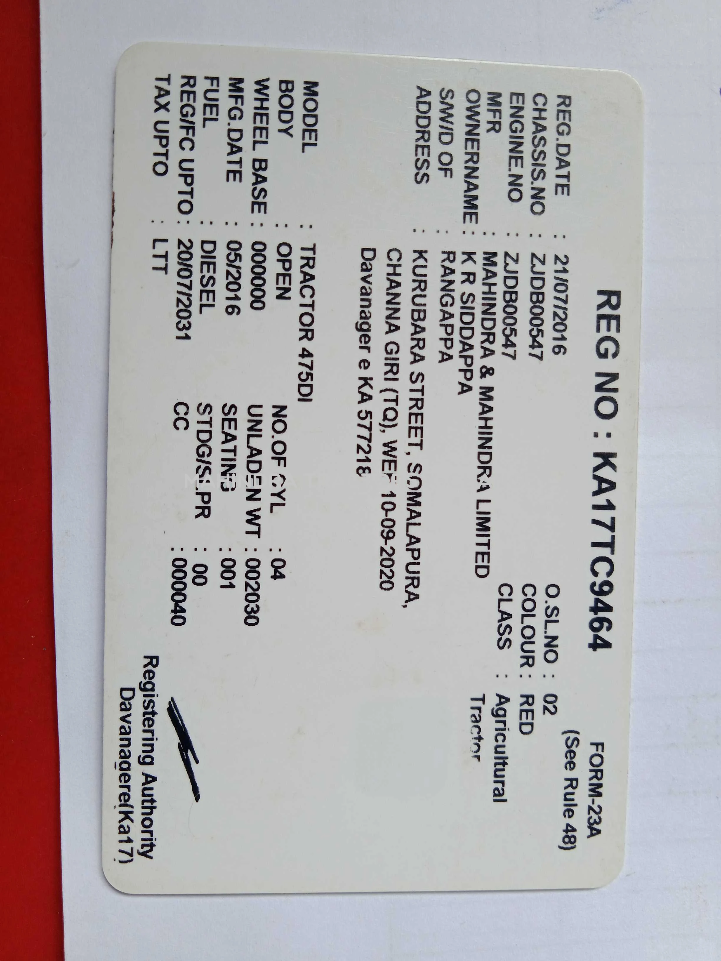 2016 Mahindra YUVO 475 DI-4