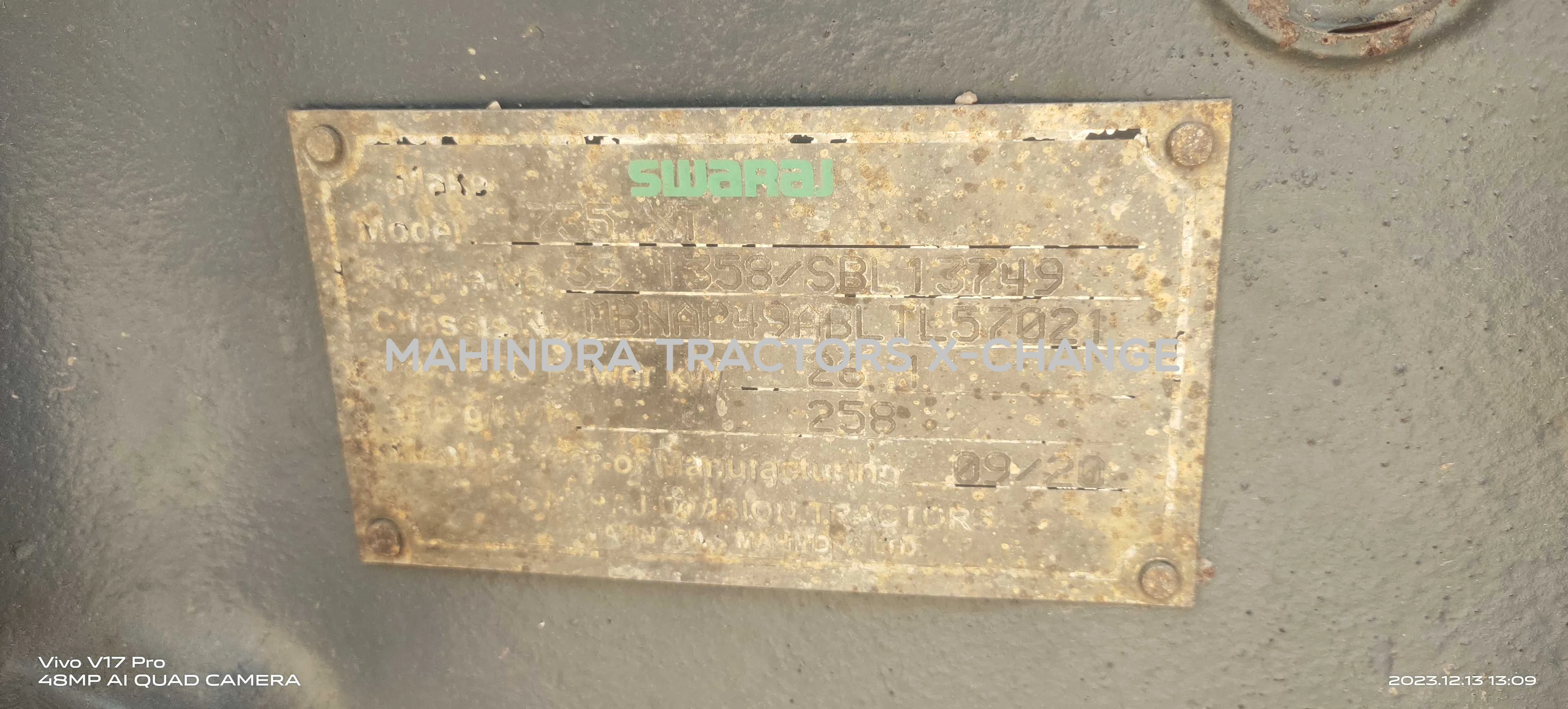 2020 Swaraj 735 XT-5