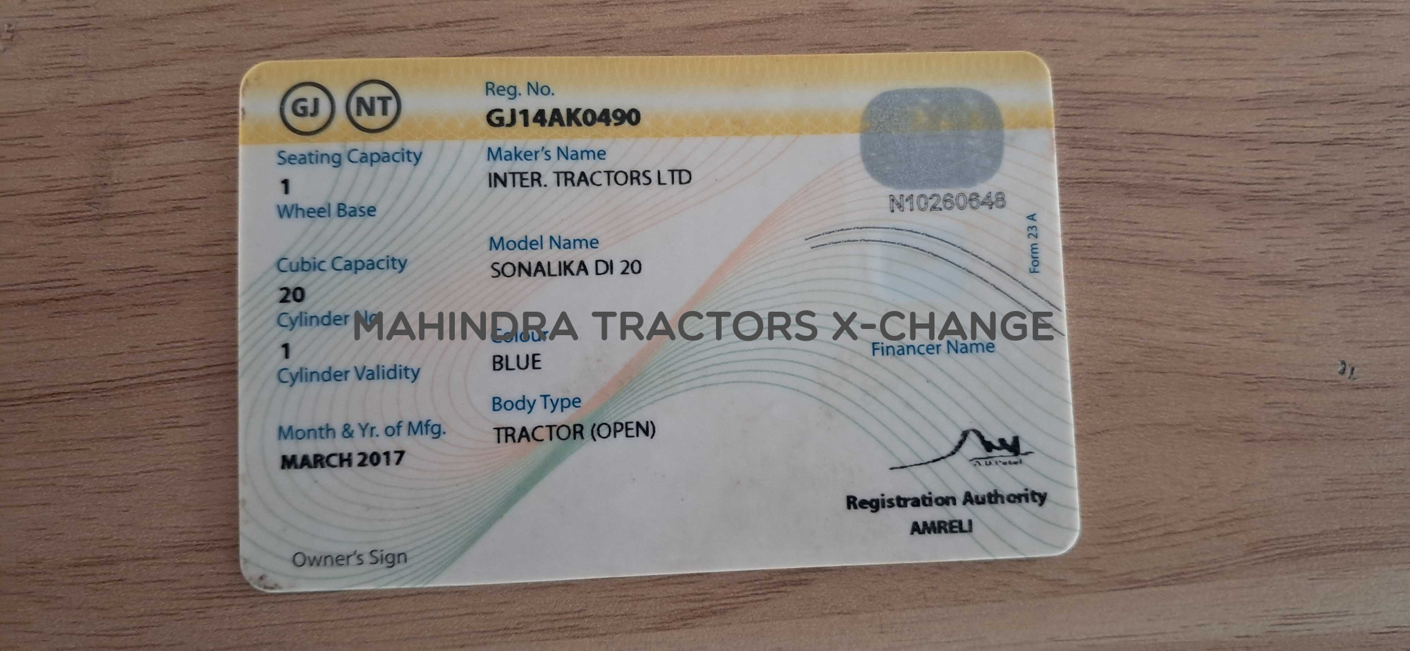 2017 Sonalika GT 20-6