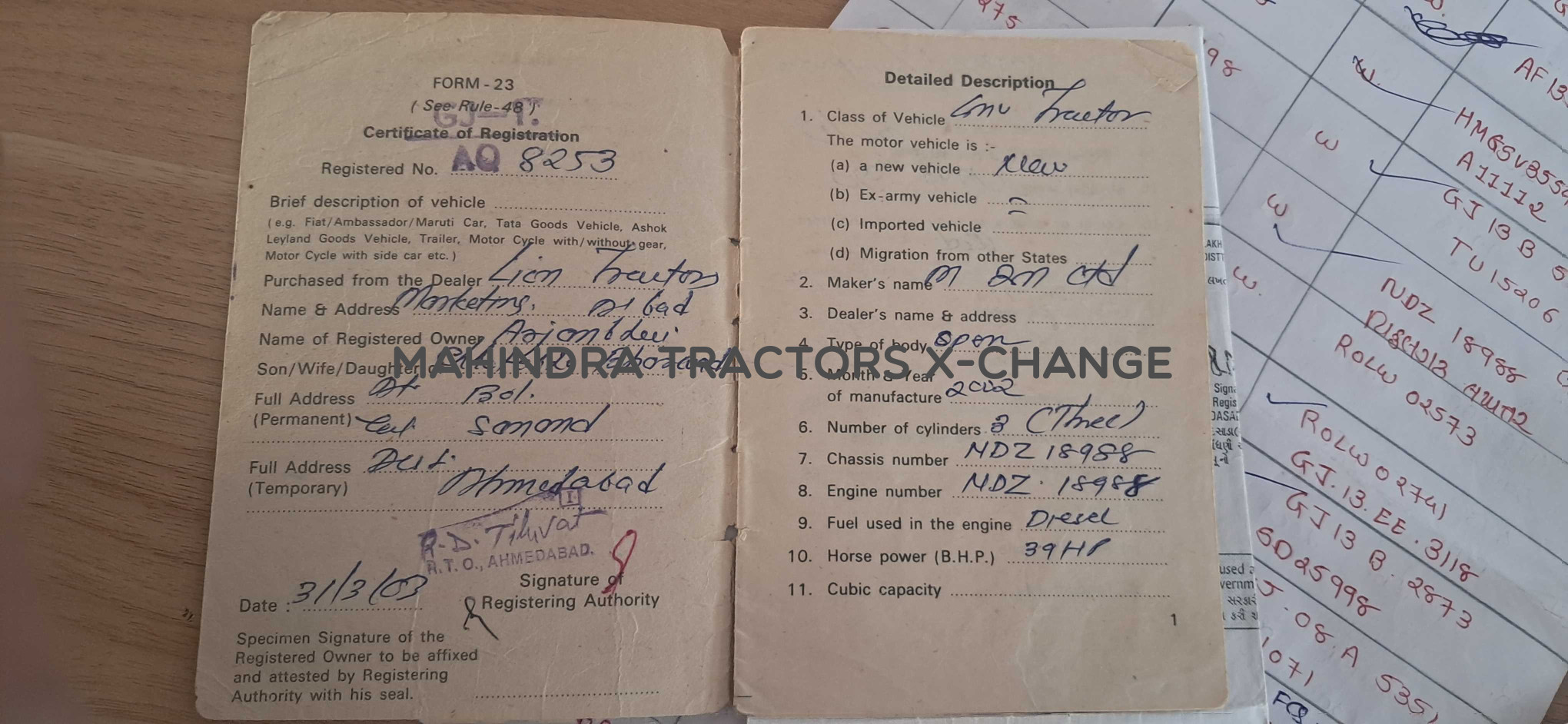 2002 Mahindra 275 DI BP-5