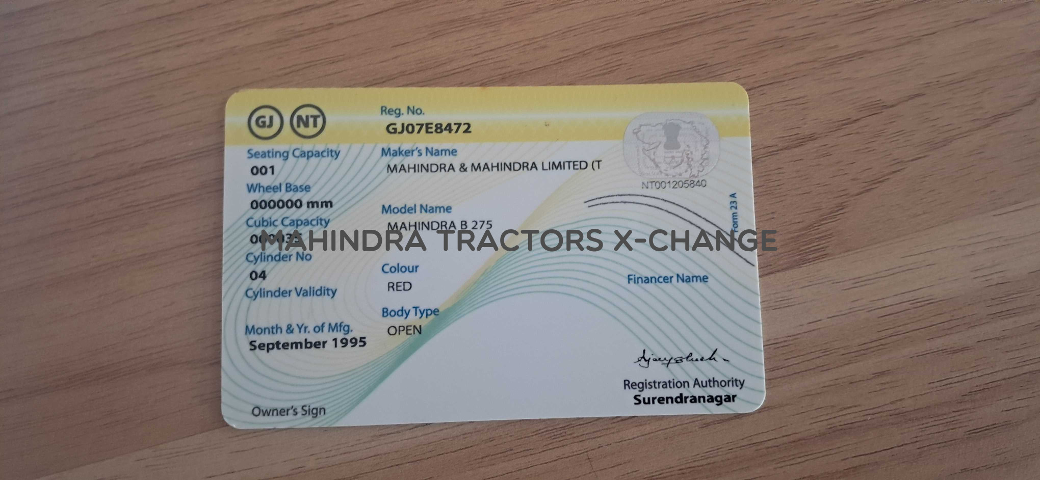 1995 Mahindra 275 DI BP-6