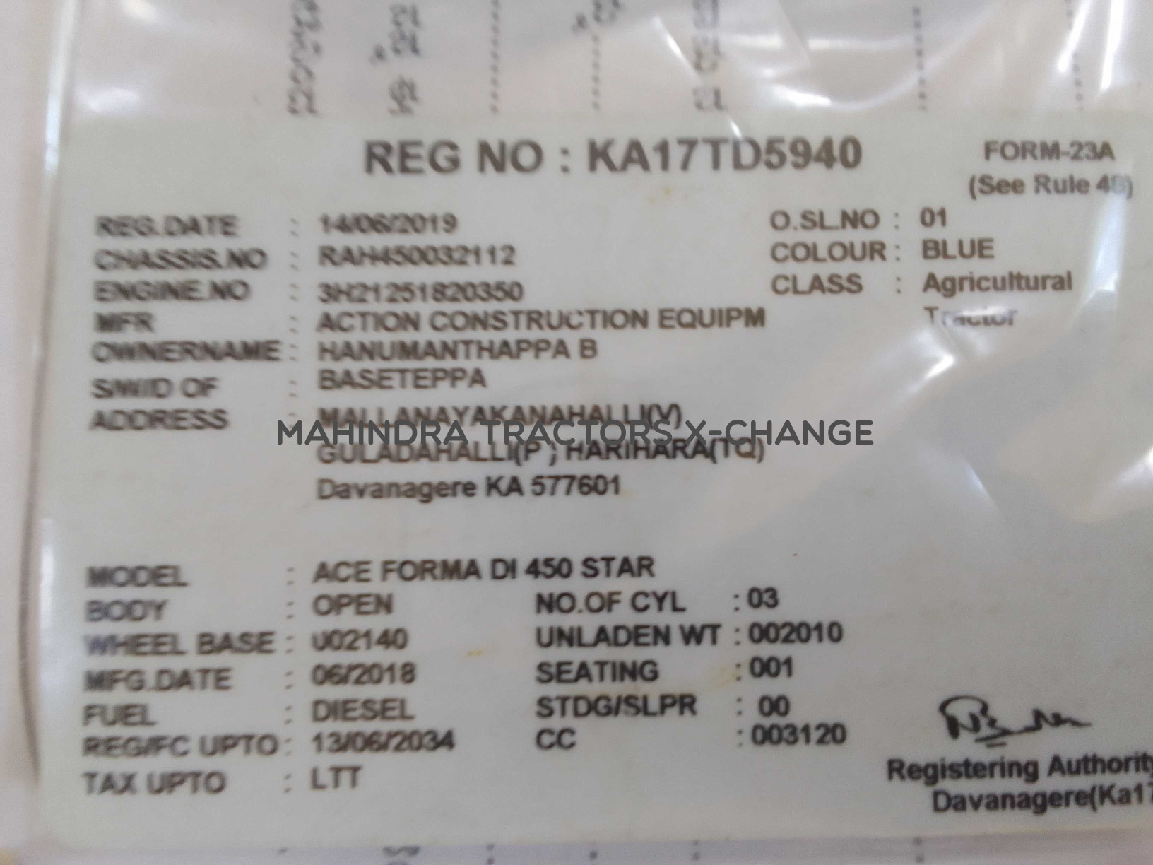 2018 Ace DI 450 NG 4WD-4